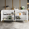 MODERN SIDEBOARD STORAGE CABINET WITH ADJUSTABLE SHELVES FOR LIVING ROOM WHITE