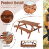 Picnic Table Set With 4 Seater Bench BBQ Beach Outdoor Deck Garden Park Wooden