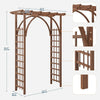 Wooden Garden Arch Plant Climbing Trellis Wedding Arbor for Patio Lawn Backyard