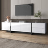 TV Stand Cabinet Unit Modern High Gloss Front 3 Doors TV Entertainment White