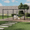 6 x 3m Aluminium Pergola with Retractable Roof Outdoor Garden Gazebo Canopy Tent