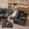 Modular Sectional Sofa L Shaped Memory Foam Corduroy Boneless Couches