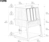 Design Record Player Stand 4-Tier Wooden Shelves Turntable Stand Store up to 120