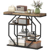 Industrial Console Table, Hallway Table with 4-Tier Shelves