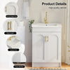 Freestanding Vanity Unit Basin Sink Bathroom Storage Cabinet Gloss White 600mm