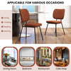 2Pcs Modern Fabric Dining Chair Padded Kitchen Armless Dining Chair Accent Chair