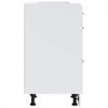 Kitchen Base Cabinet "Porto" High Gloss White Engineered Wood