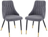 8 Grey Velvet Dining Chairs set Gold Tip Legs velvet luxury dining chairs x 8
