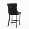 Luxury Grey/BEIGE/BLACK Velvet Bar Stools Kitchen Breakfast Barstools Set of 2 4