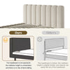 Ottoman Storage Bed 5ft King White Boucle Upholstered Bed Frame 150x200cm White