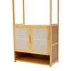 Bamboo Clothes Rack Garment Rail Stand Storage Shoe Cabinet Shelf Walk-in Closet