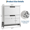 Shoe Storage Cabinet w/2 Flip Drawers,Freestanding Shoe Organiser,Natural/White