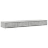 Storage Bed Frame Concrete Grey 150 cm Engineered Wood
