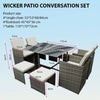 8 SEATER CUBE RATTAN GARDEN FURNITURE SET CHAIRS SOFA TABLE OUTDOOR PATIO WICKER