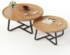 2 pcs Round Coffee Table for Living Room Nesting Coffee Table Set End Side Table