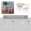 Solid Wooden Dining Table and 2 4 Chairs Set Home Kitchen Furniture