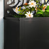 Outsunny Metal Raised Garden Bed with Trellis, Outdoor Elevated Planter Box