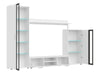 Modern BENTLEY Living Room Furniture Set TV Entertainment Unit Glass
