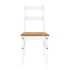 Corona Dining Table & 4 Chairs White Budget Set Solid Wood Mexican Pine Wooden