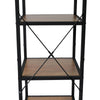 Wood Bookcase Bookshelf Plant Stand 6 Tier Shelves Shelving Storage Steel Frame