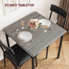 3-Piece Dining Table Set for 2 Compact Kitchen Table & Chairs Space Saving Squar
