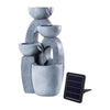 Garden Solar Water Feature LED Light Fountain Outdoor Indoor Resin Ornament Pump