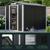 Metal Garden Shed 6 x 8ft Outdoor Storage House Waterproof Sheds Lockable Doors