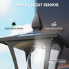 160cm Garden Solar Lamp Post Light, Solar Light Post with Planter, Black