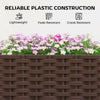 Raised Garden Bed with Trellis, Self Watering Outdoor Planter Box with Wheels