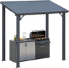 Aluminium Lean to Gazebo Outdoor Metal Harodtop Wall-Mounted Heavy Duty Pergolas