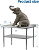48X24in Stainless Steel Work Table Commercial Kitchen Prep Table with Undershelf