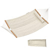 Double Hammock 2-Person Padded Swing Bed Cream White