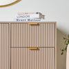 OHS Ribbed Bedside Table Cabinet 3/4/5/6 Draw Nightstand Side Board
