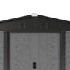 10x6FT Garden Shed Metal Apex Roof Outdoor Storage XL House With Free Foundation
