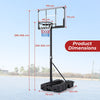 Stepless Adjustable Basketball Stand w/Stable Weighted Base