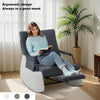 Rocking Chair w/ Footrest,3-Level Adjustable,Foldable Sofa Chair,150kg Capacity