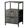 Modern 2 Drawers Bedside Table with Power Supply Nightstand Bedroom Furniture UK