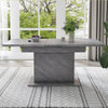 EXTENDABLE DINING TABLE RECTANGULAR KITCHEN DINING ROOM TABLE WITH STORAGE, GREY