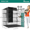 YITAHOME Large Cat Cage with Storage Cube, DIY Indoor Catio Enclosure Metal