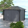 3 x 3.6m Hardtop Gazebo Canopy w/ Aluminium Frame Netting & Curtains