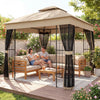 3 x 3 m Garden Gazebo with Shelves, UPF50+ Permanent Gazebo