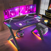 100/120cm RGB Gaming Desk Computer Desks with LED Lights Cool Gaming Atmosphere