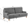 Hampshire Fabric 3 Seater Sofa In Grey
