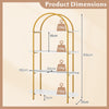 Freestanding Display Storage Organizer Arched Bookshelf
