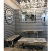 Living Room Furniture TV Stand Unit Display Entertainment Table Grey Marble Top