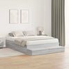 Storage Bed Frame Grey Sonoma 150 cm Engineered Wood