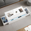 High Gloss LED Coffee Table With Storage Wooden 2 Drawer Living Room Furniture