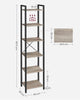 Bookcase 6-Tier Bookshelf Storage Shelving Display Rack Greige Black LLS101B02