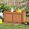 190L Wood Deck Box Outdoor Container Chest