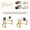 Set of 2 Nesting Coffee Tables Round Stacking Sofa Side Tables for Living Room